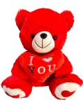 Urs de plus cu inima I love you rosu 32 cm