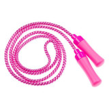 Coarda de sarit cu manere din plastic,fucsia,2.1 metri, Oem