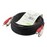 Cablu 2xRCA tata - 2xRCA mama, 10m, 401944
