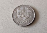 Portugalia - 5 escudo (1977) - monedă s377
