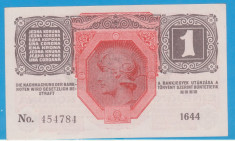 (3) BANCNOTA AUSTROUNGARIA - 1 KRONE 1916 (1 DECEMBRIE), STARE AUNC/UNC foto