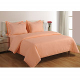 Cumpara ieftin Cearsaf de pat cu elastic din damasc, densitate 130 g/mp, Roz piersica