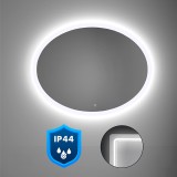 Oglinda de baie Leziter Dea 80 cu LED, senzor tactil si IP44, 80x60 cm