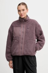 Puma geacă cu două fețe culoarea violet, de tranzitie, oversize, 688386