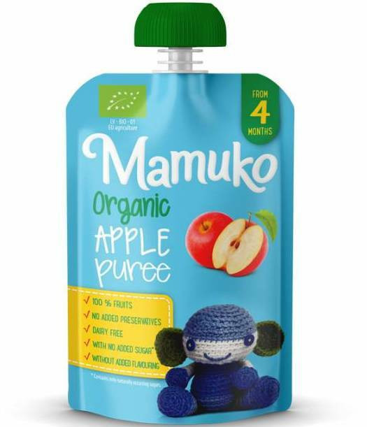 Piure de mere bio 100g Mamuko