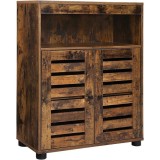 Dulap baie, Artool, pal, 3 rafturi, 2 usi, maro rustic, 60x30x80 cm