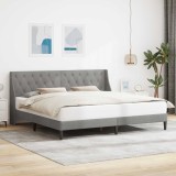 vidaXL Cadru de pat cu headboard Gri deschis 180 x 200 cm Catifea 42027442