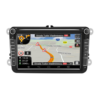 Navigatie GPS 8 inch speciala pentru Volkswagen VW, Seat, Skoda Full Europa 2023 foto