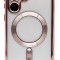 Husa Luxury tip MagSafe compatibila cu Samsung Galaxy S23 Plus, Full protection, Margini colorate, Rose gold