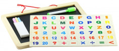 Set tablita magnetica de scris cu litere si numere foto