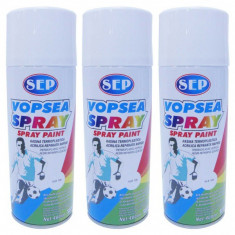 3 x Vopsea spray pentru reparatii rapide, SEP, Alb, 400ml foto