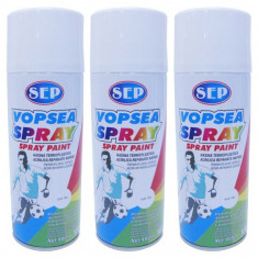 3 x Vopsea spray pentru reparatii rapide, SEP, Alb, 400ml