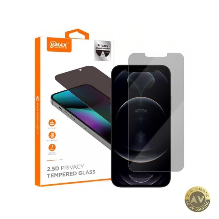 Folie de protectie Ecran Privacy Vmax pentru Apple iPhone 12 Pro Max Sticla Securizata Full Glue 2.5D