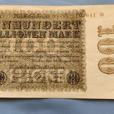 Germania - 100 Millionen Mark / 100 milioane mărci (1923) Berlin Reichsbanknote