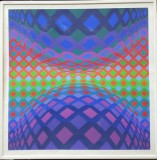 Victor Vasarely (1906 - 1997) - Compozitie abstracta