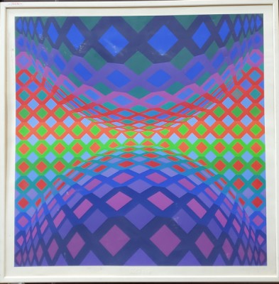 Victor Vasarely (1906 - 1997) - Compozitie abstracta foto