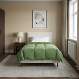 vidaXL Duvet de iarnă Patos Verde 135 x 200 cm Microfibră 42026121