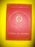 HOPCT CARNET DE MEMBRU SINDICAT-UGSR -MONETARIA STATULUI -PORTAR 1968 [ 3 ] - ROMANIA