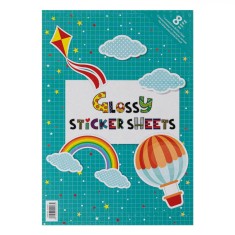 Bloc H&acirc;rtie Autoadezivă Multicolor, A4, Glase, 8 File, 165-170gsm