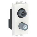 Priza TV + SAT Schneider Electric Easy Styl, alb, modular