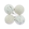 Globuri de Craciun, albe + verde deschis, 31192005, 7 cm, spuma, rotunde, set 4 bucati