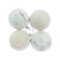 Globuri de Craciun, albe + verde deschis, 31192005, 7 cm, spuma, rotunde, set 4 bucati