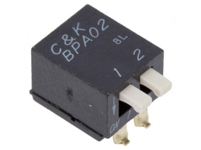 Comutator DIP-SWITCH 2 Secțiuni SMT 0.1A 5VDC foto