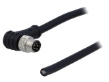 Conector M8 5 PIN unghi 90&deg; cu cablu manșon