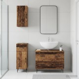 Cumpara ieftin Set de cabinet pentru baie cu 3 piese HAARLEM Lemn vechi