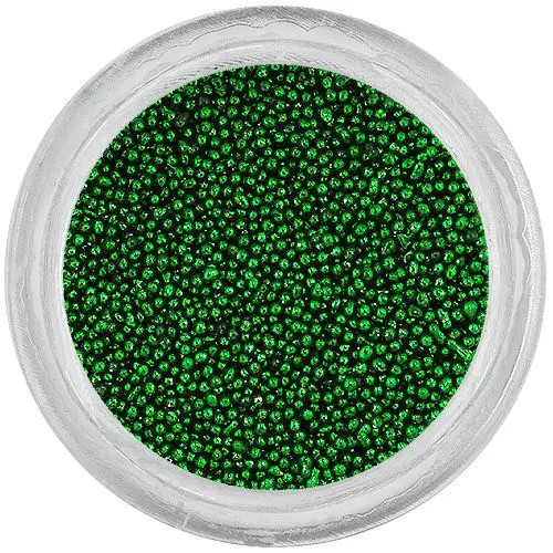 Perle decorative - verde &icirc;nchis, 0,5mm