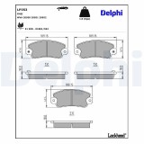 Set placute frana parcare cu disc Autobianchi Y10 Motor 1.1 4WD (156AC), OE 5888575