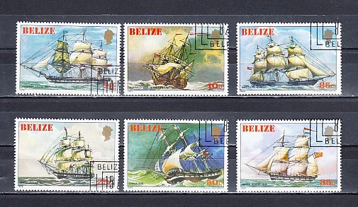 A12 S2 1 - Timbre foarte vechi - Belize - corabii
