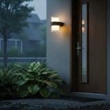 Aplica LED Exterior MIRA, 2 Surse de lumina, Lumina Calda, Negru
