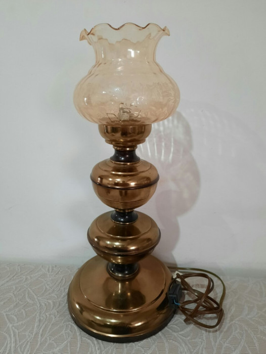 Lampa veche din alama, 49x 23cm