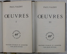 OEUVRES par PAUL VALERY , VOL. I - II , BIBLIOTHEQUE DE LA PLEIADE , 1957 - 1960 , EDITIE DE LUX * foto