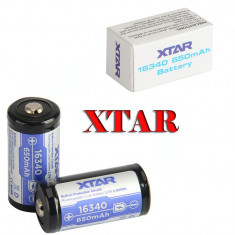 Acumulator / baterie XTAR 16340 cu protectie, 3.7V, 650mAh foto