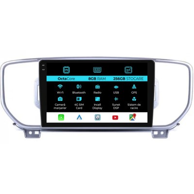 Navigatie Dedicata Kia Sportage (2016-2020), 9Inch, 8Gb Ram, 256Gb Stocare, Carplay foto