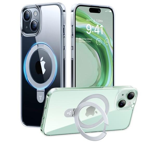 Husa pentru iPhone 15 - Torras Ostand Series - Clear