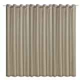 Draperie opaca Stella cu inele Jemidi, 300 x 245 cm, Maro, Poliester, 55288.24.01