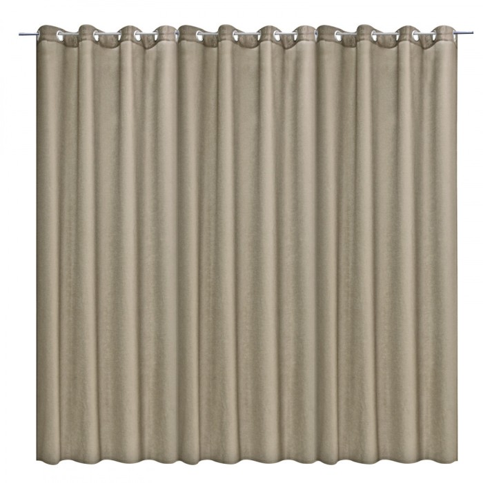 Draperie opaca Stella cu inele Jemidi, 300 x 245 cm, Maro, Poliester, 55288.24.01