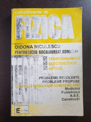 COMPLEMENTE DE FIZICA - Didona Niculescu foto
