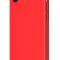 Husa iPhone 13 din silicon, silk touch, interior din catifea cu decupaje pentru camere, Rosu