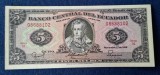 5 Sucres anul 1988 - Bancnota veche Ecuador - SUPERBA
