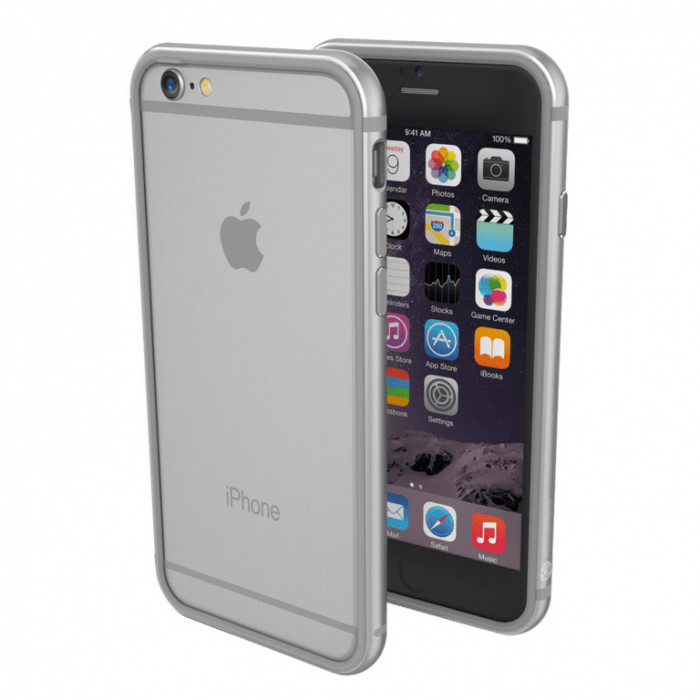 Husa Bumper Silicon Apple iPhone 6 iPhone 6s&nbsp;Silver