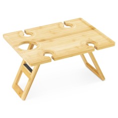 Masuta picnic portabila Navaris, 43x32x23 cm, 4 suporturi pahare, pliabila, 56161.01