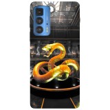 Husa compatibila cu Motorola Moto G71 5G model golden snake, Silicon, TPU, Viceversa, Transparent, Carcasa