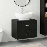 Cumpara ieftin Dulap pentru Chiuveta de Baie Stejar Negru 62,5 x 44,5 x 80 cm
