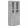 Dulap inalt, gri beton, 69,5x34x180, lemn compozit
