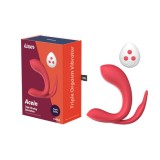 Cumpara ieftin Vibrator 3-in-1 Kissen Acein, Rosu, Chisa Novelties