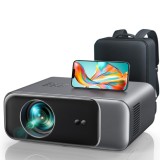 Cumpara ieftin Videoproiector 1080P Full HD, WiFi 6, Bluetooth 5.2, 25000 Lumeni, Focalizare Automata AI, Corectie 6D, Suport 4K, Zoom, Telecomanda, Geanta, Negru/Gr